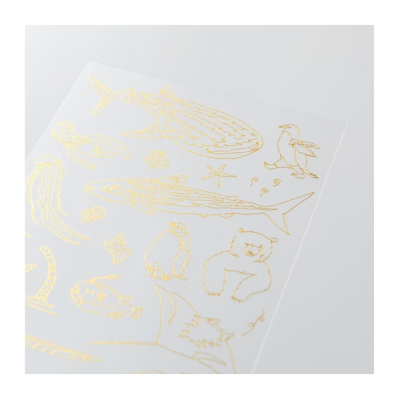 Midori Midori Foil Transfer Sticker Sea Creatures
