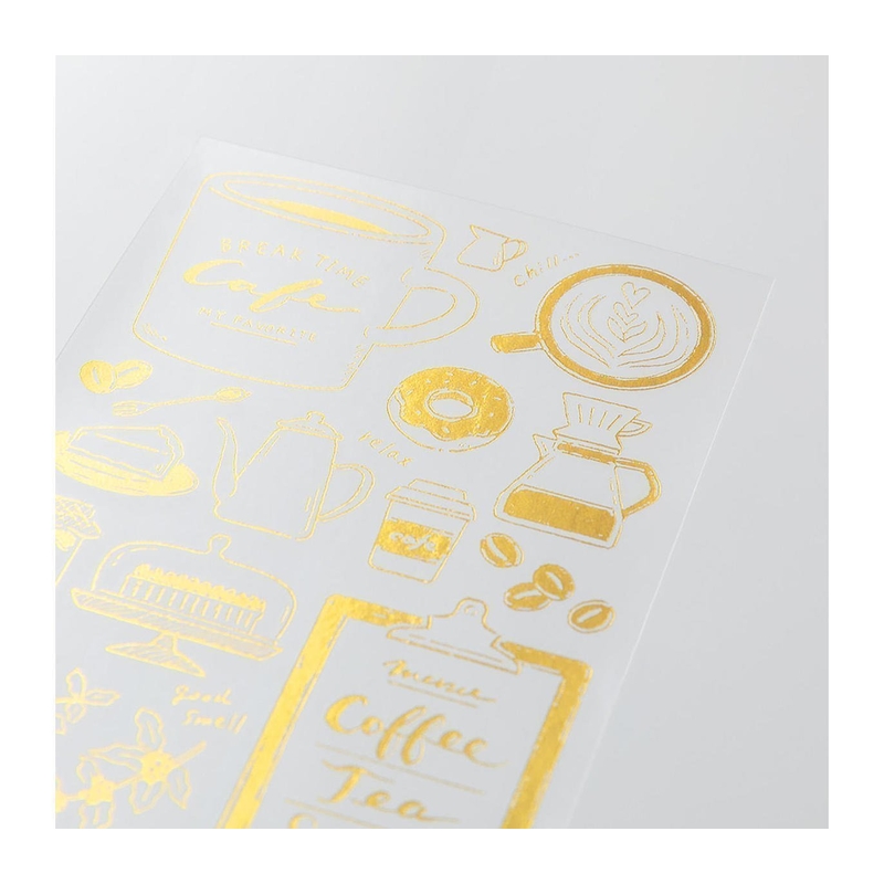 Midori Midori Foil Transfer Sticker Adesivi Dorati Caffè