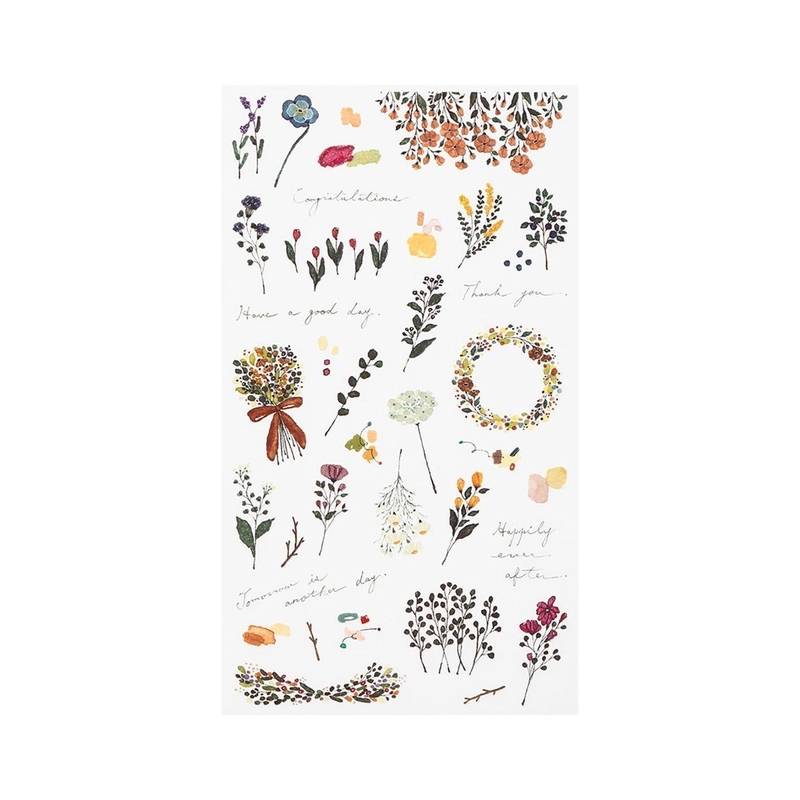 Midori Midori Transfer Sticker Flowers