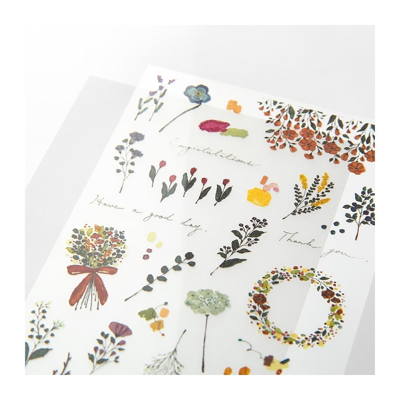 Midori Midori Transfer Sticker Flowers