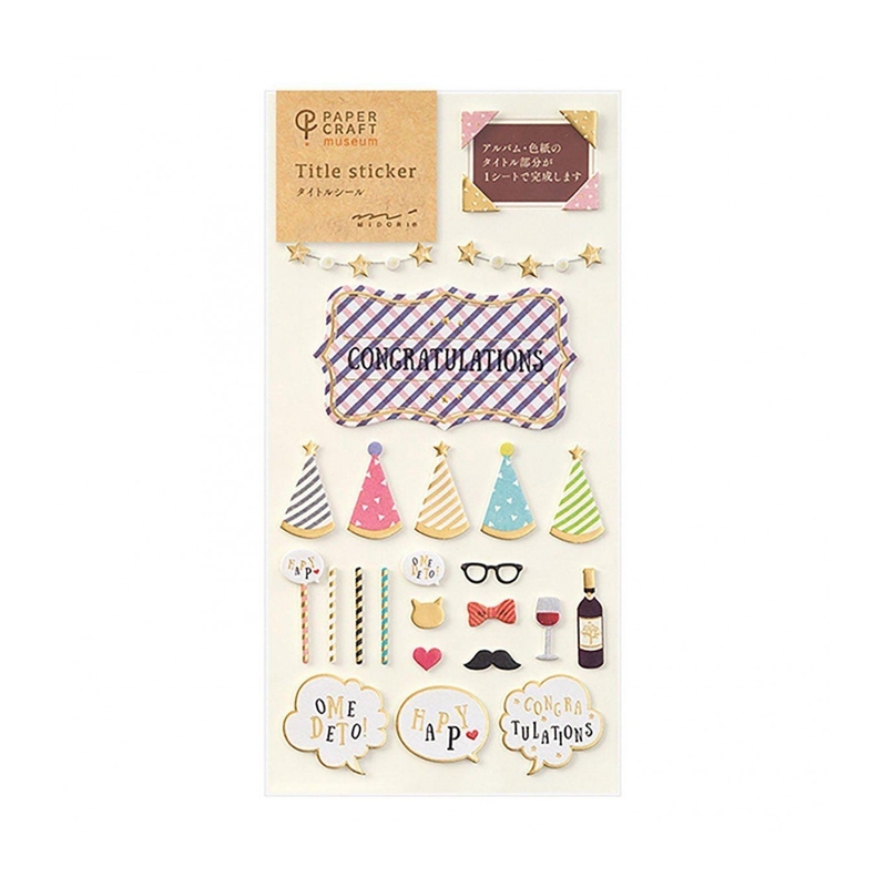 Midori Midori Paper Craft Museum Adesivi Decorativi Congratulazioni