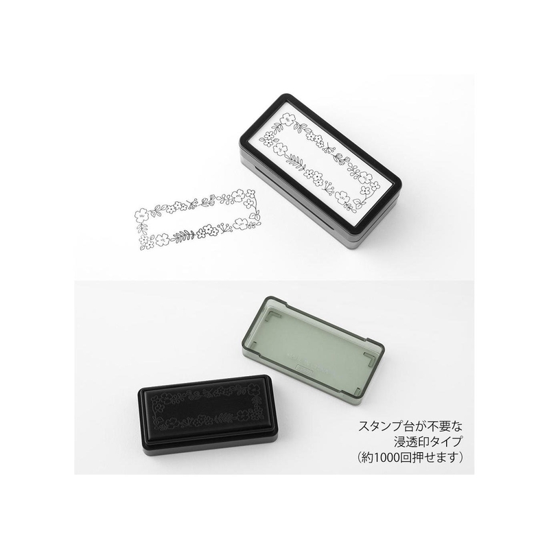 Midori Midori Paintable Stamp Pre-Inked Half-Size Flower