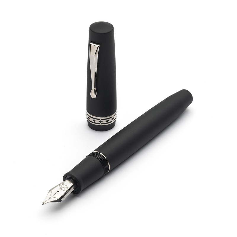 Radius Radius Settimo Penna Stilografica Nero Satinato & Rodio