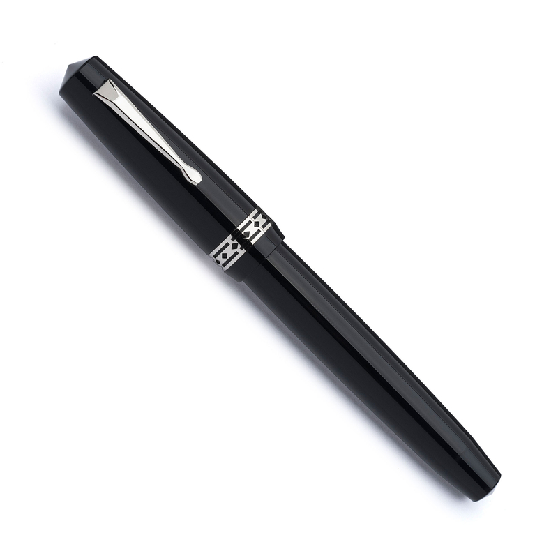 Radius Radius Settimo Fountain Pen Glossy Black & Rhodium