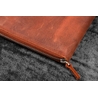 Galen Leather Galen Leather Zippered 5 Slots Pen Case with A6 Notebook Crazy Horse Orange