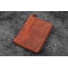 Galen Leather Galen Leather Zippered 5 Slots Pen Case with A6 Notebook Crazy Horse Orange