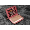 Galen Leather Galen Leather Zippered 5 Slots Pen Case with A6 Notebook Crazy Horse Orange