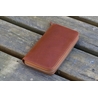 Galen Leather Galen Leather Zippered 3 Slots Pen Case Brown