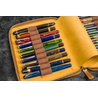 Galen Leather Galen Leather Portapenne in Pelle con Zip 20 Posti Crazy Horse Honey Ochre