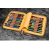 Galen Leather Galen Leather Portapenne in Pelle con Zip 20 Posti Crazy Horse Honey Ochre