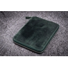 Galen Leather Galen Leather Zippered 10 Slots Pen Case with A5 Notebook Crazy Horse Forest Green