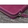 Galen Leather Galen Leather Portapenne in Pelle con Zip 10 Posti Viola