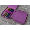 Galen Leather Galen Leather Zippered 10 Slots Pen Case Purple