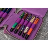 Galen Leather Galen Leather Zippered 10 Slots Pen Case Purple