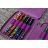 Galen Leather Galen Leather Portapenne in Pelle con Zip 10 Posti Viola