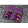 Galen Leather Galen Leather Zippered 10 Slots Pen Case Purple
