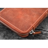 Galen Leather Galen Leather Portapenne in Pelle con Zip 10 Posti Crazy Horse Orange