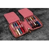 Galen Leather Galen Leather Zippered 10 Slots Pen Case Crazy Horse Orange