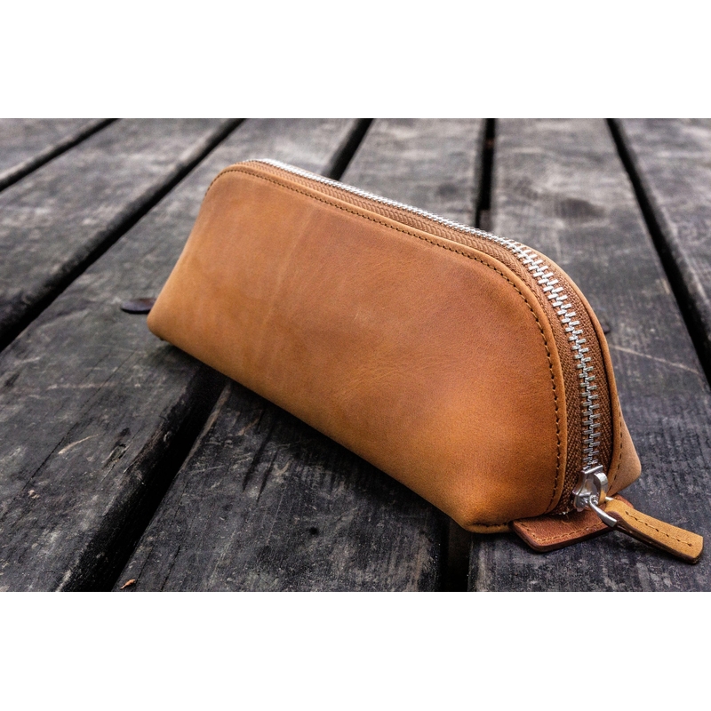 Galen Leather Galen Leather Astuccio in Pelle XLarge Crazy Horse Tan