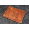 Galen Leather Galen Leather Zippered Writer's Bank Bag Crazy Horse Tan