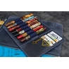 Galen Leather Galen Leather Zippered Writer's Bank Bag Crazy Horse Navy Blue
