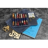 Galen Leather Galen Leather Zippered Writer's Bank Bag Crazy Horse Navy Blue