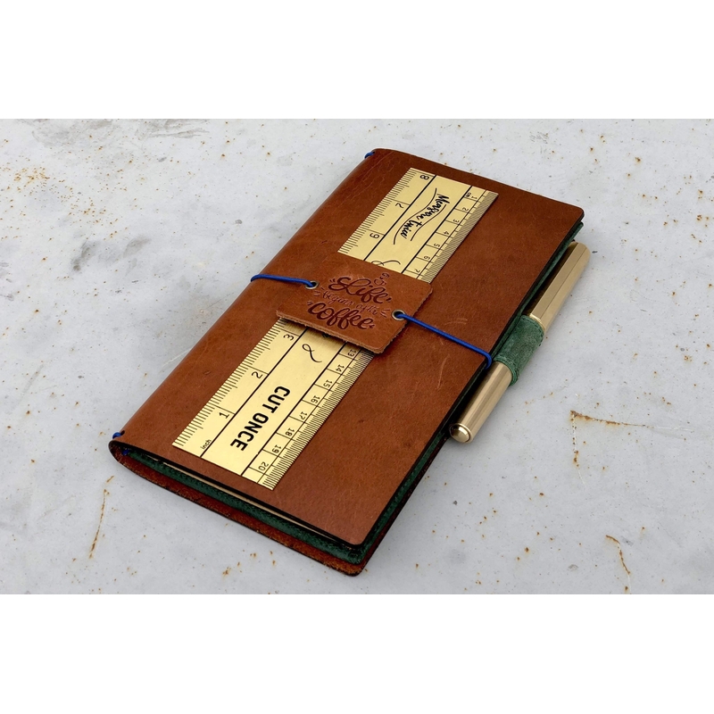 Galen Leather Galen Leather Brass Ruler Righello in Ottone