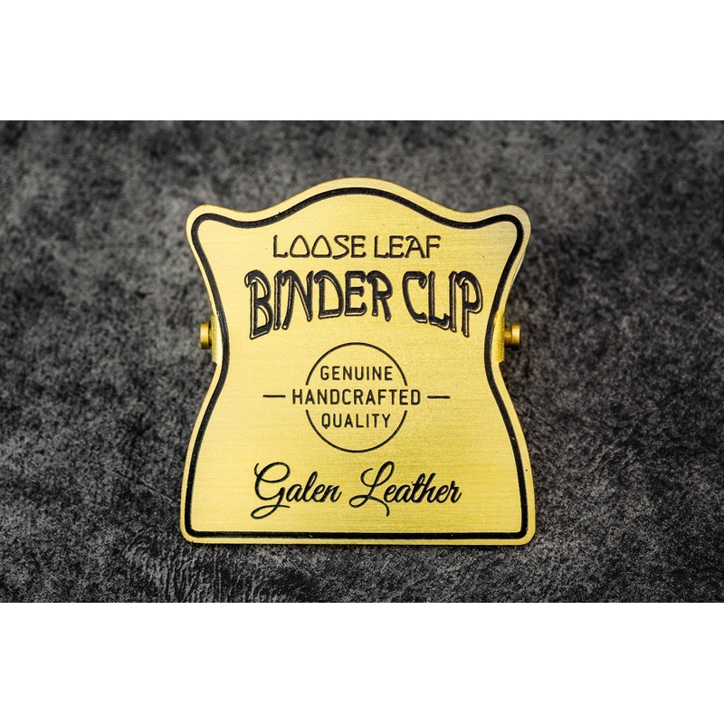 Galen Leather Galen Leather Brass Binder Clip Fermapagina