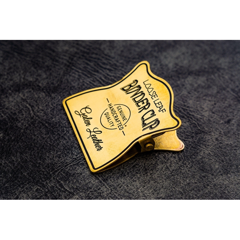 Galen Leather Galen Leather Brass Binder Clip Fermapagina