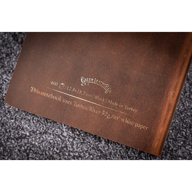Galen Leather Galen Leather Notebook B6 Tomoe River Paper Crazy Horse Brown