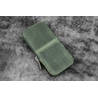 Galen Leather Galen Leather Magnum Opus Portapenne in Pelle 3 Posti Crazy Horse Forest Green