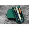 Galen Leather Galen Leather Magnum Opus Portapenne in Pelle 3 Posti Crazy Horse Forest Green