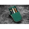 Galen Leather Galen Leather Magnum Opus Portapenne in Pelle 3 Posti Crazy Horse Forest Green