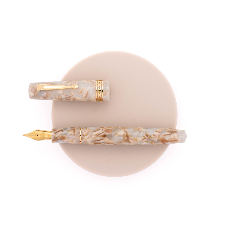 Radius Radius Settimo Fountain Pen Marmo Bianco & Gold