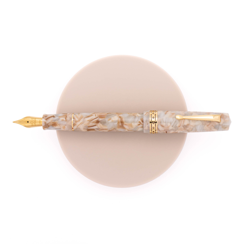 Radius Radius Settimo Fountain Pen Marmo Bianco & Gold