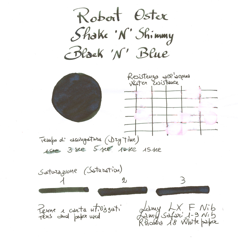 Robert Oster Shake 'N' Shimmy Black'N'Blue Inchiostro 50 ml