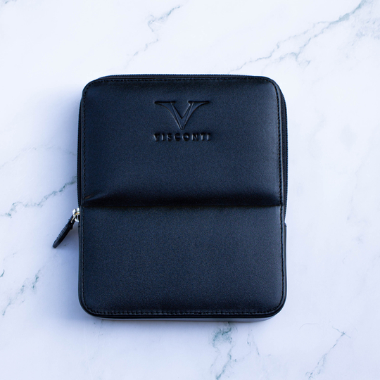 Visconti Portapenne in Pelle 6 Posti Nero