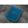 Galen Leather Galen Leather Zippered 5 Slots Pen Case with A6 Notebook Crazy Horse Ocean Blue