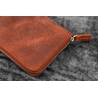Galen Leather Galen Leather Zippered 3 Slots Pen Case Crazy Horse Orange
