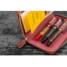 Galen Leather Galen Leather Zippered 3 Slots Pen Case Crazy Horse Orange