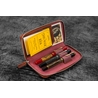 Galen Leather Galen Leather Zippered 3 Slots Pen Case Crazy Horse Orange