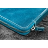 Galen Leather Galen Leather Zippered 10 Slots Pen Case Crazy Horse Ocean Blue