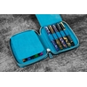 Galen Leather Galen Leather Zippered 10 Slots Pen Case Crazy Horse Ocean Blue
