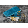 Galen Leather Galen Leather Slip-N-Zip Portapenne in Pelle 4 Posti Crazy Horse Ocean Blue