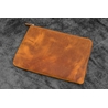 Galen Leather Galen Leather Zippered Writer's Bank Bag Crazy Horse Brown