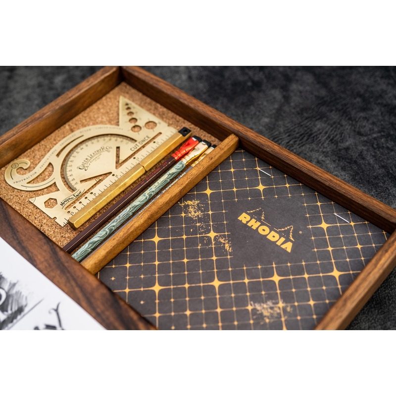 Galen Leather Galen Leather Wooden Sketchbox Walnut
