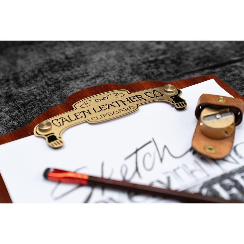 Galen Leather Galen Leather Clipboard Cartella A4 in Legno di Mogano