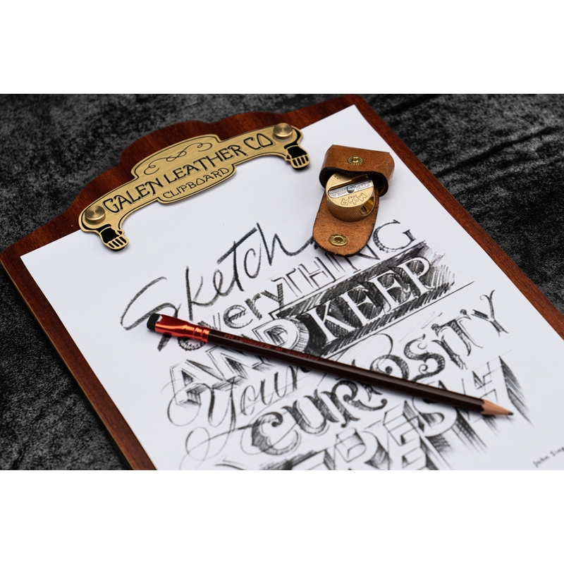 Galen Leather Galen Leather Clipboard Cartella A4 in Legno di Mogano