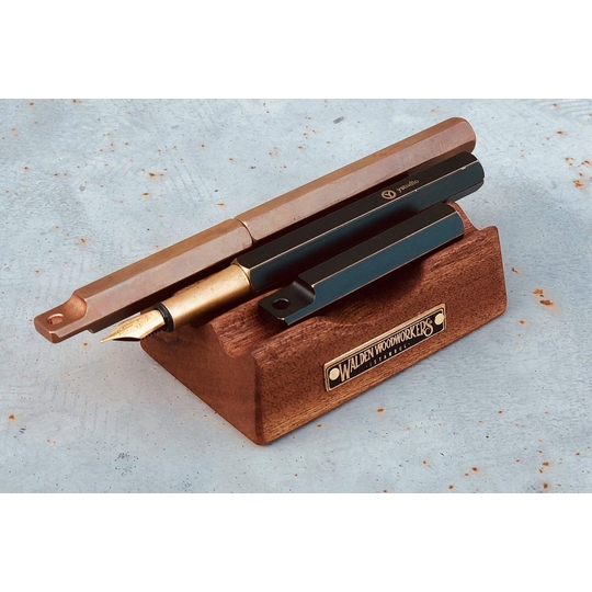 Galen Leather The Pen Rest Supporto Portapenne in Legno di Mogano