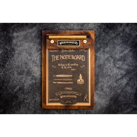 Galen Leather The Note Board Cartella Portablocco in Legno di Noce